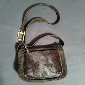 Chocolate Genuine Suede Purse (NWOT)